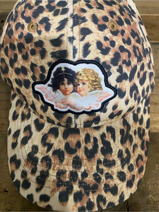 Fiorucci Leopard Print Vintage Angels Cap